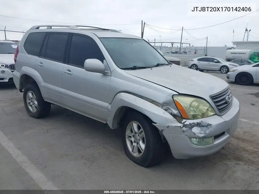2007 Lexus Gx 470 VIN: JTJBT20X170142406 Lot: 45540545