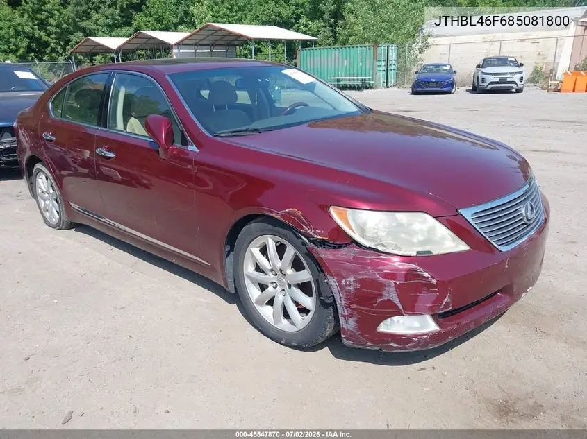 2008 Lexus Ls 460 VIN: JTHBL46F685081800 Lot: 45547870
