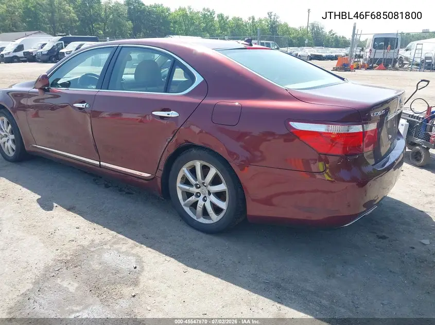 2008 Lexus Ls 460 VIN: JTHBL46F685081800 Lot: 45547870