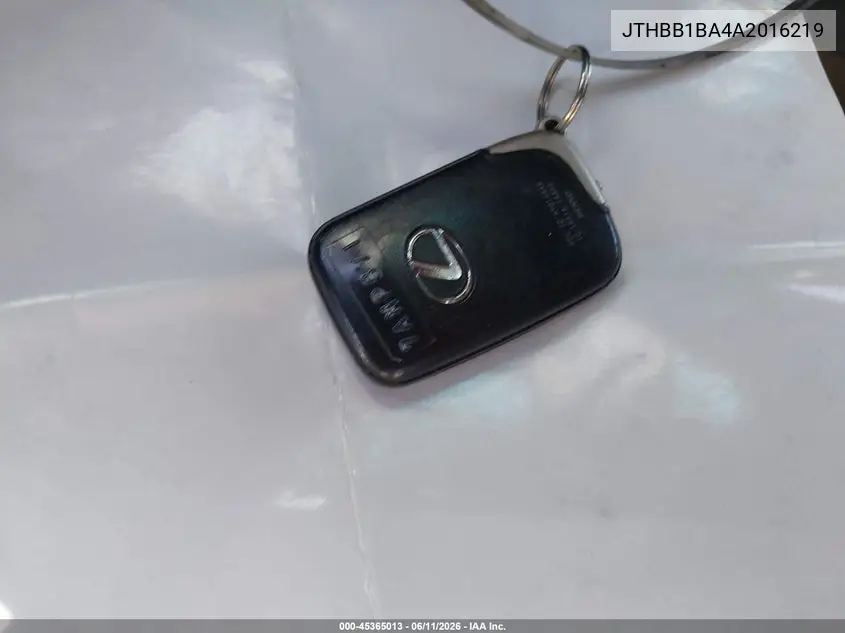 2010 Lexus Hs 250H Premium VIN: JTHBB1BA4A2016219 Lot: 45365013