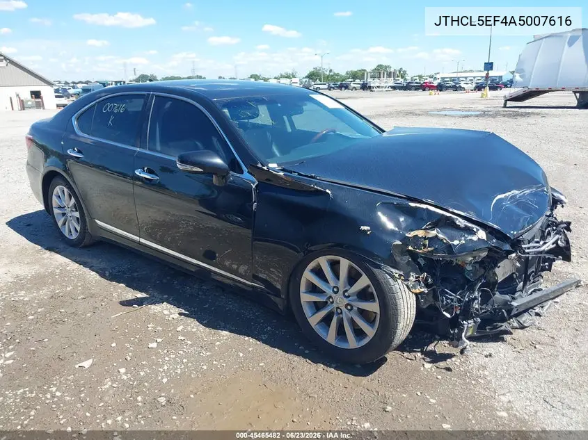 2010 Lexus Ls 460 VIN: JTHCL5EF4A5007616 Lot: 45465482