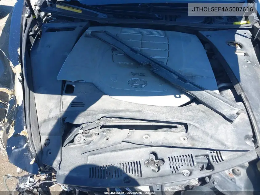 2010 Lexus Ls 460 VIN: JTHCL5EF4A5007616 Lot: 45465482