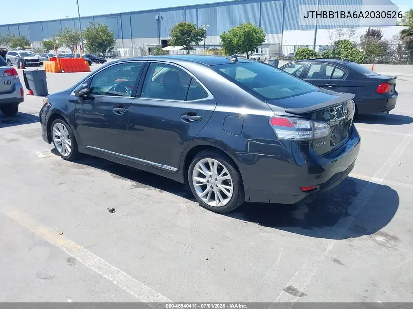 2010 Lexus Hs 250H Premium VIN: JTHBB1BA6A2030526 Lot: 45540410