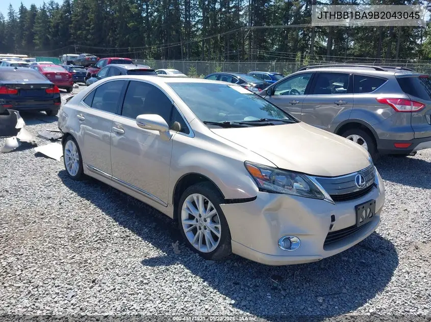 2011 Lexus Hs 250H Premium VIN: JTHBB1BA9B2043045 Lot: 45171921