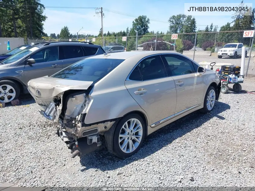 2011 Lexus Hs 250H Premium VIN: JTHBB1BA9B2043045 Lot: 45171921