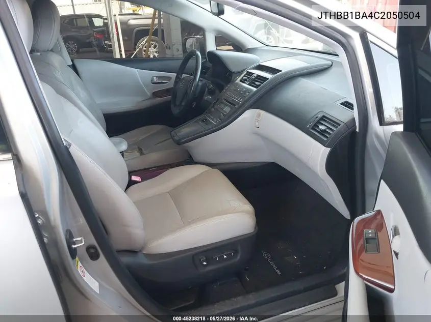 2012 Lexus Hs 250H VIN: JTHBB1BA4C2050504 Lot: 45238218