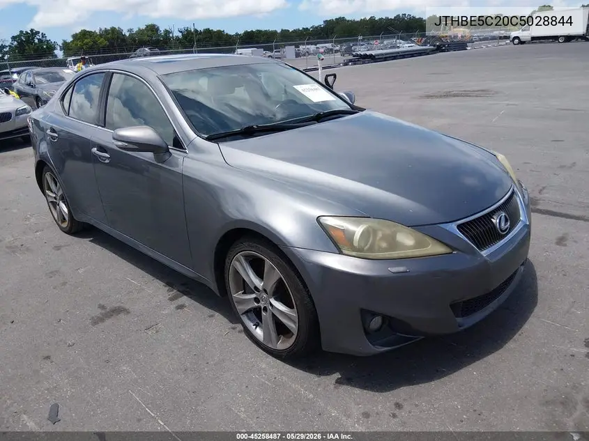 2012 Lexus Is 350 VIN: JTHBE5C20C5028844 Lot: 45258487