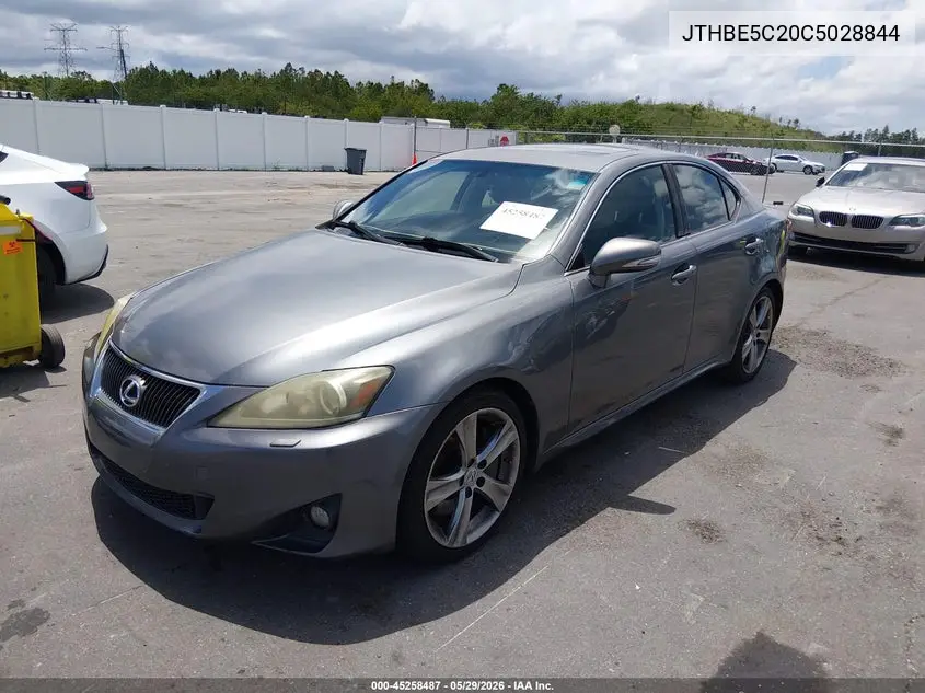 2012 Lexus Is 350 VIN: JTHBE5C20C5028844 Lot: 45258487