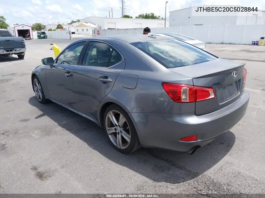 2012 Lexus Is 350 VIN: JTHBE5C20C5028844 Lot: 45258487