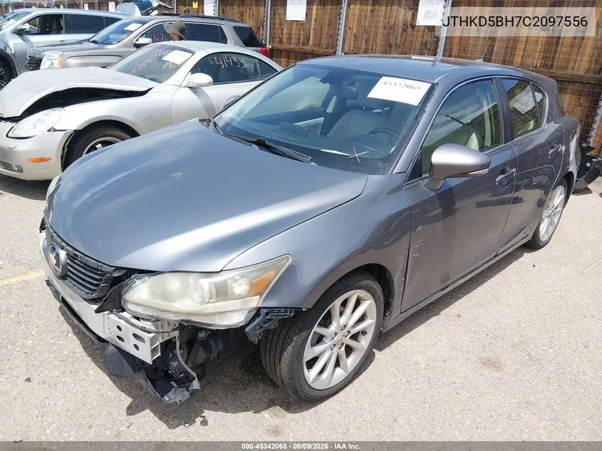 2012 Lexus Ct 200H Premium VIN: JTHKD5BH7C2097556 Lot: 45342065
