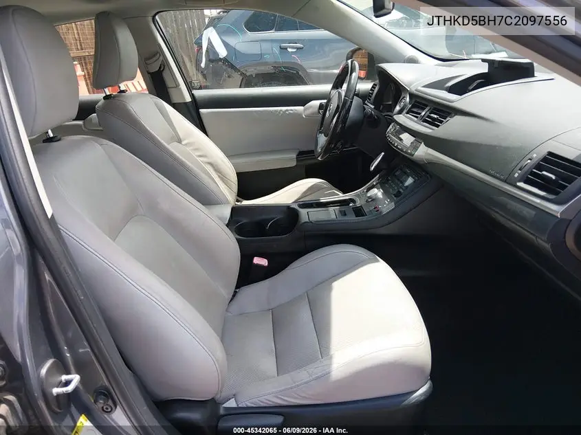 2012 Lexus Ct 200H Premium VIN: JTHKD5BH7C2097556 Lot: 45342065