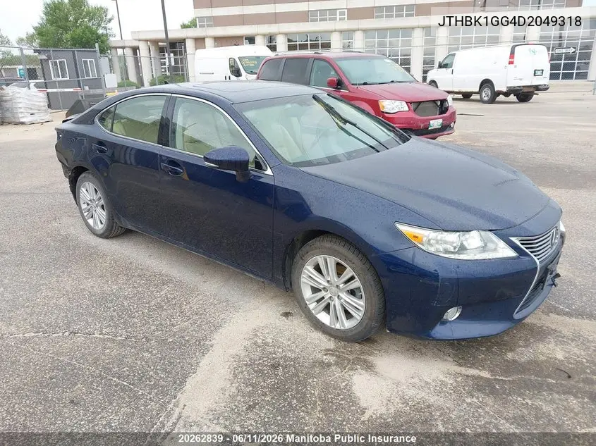 2013 Lexus Es 350 350 VIN: JTHBK1GG4D2049318 Lot: 20262839
