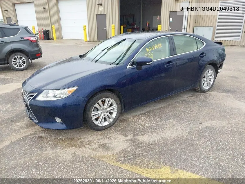 2013 Lexus Es 350 350 VIN: JTHBK1GG4D2049318 Lot: 20262839