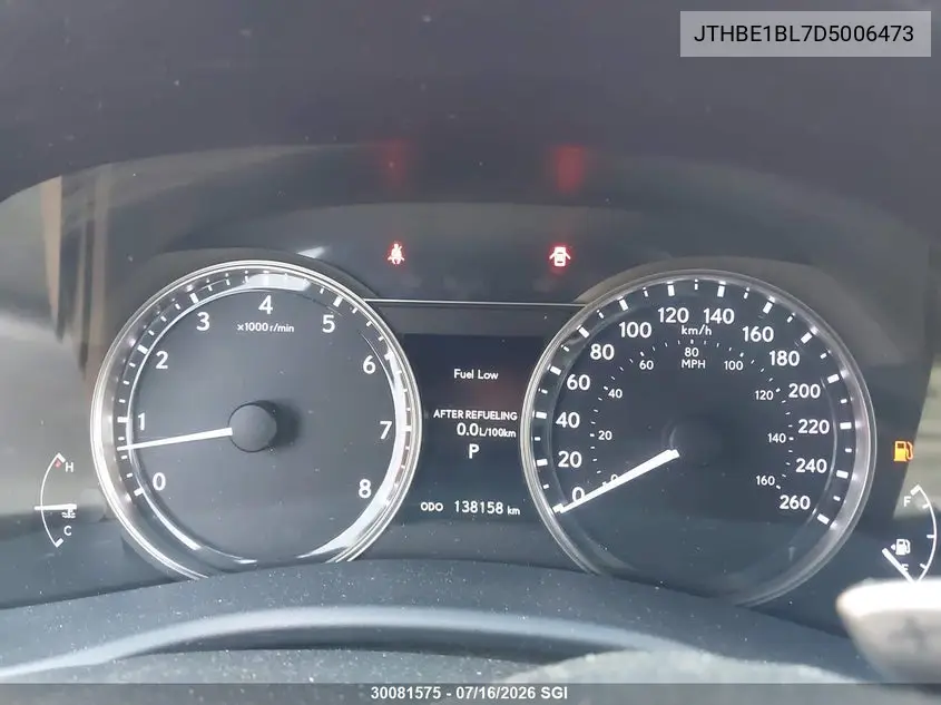 2013 Lexus Gs 350 VIN: JTHBE1BL7D5006473 Lot: 30081575