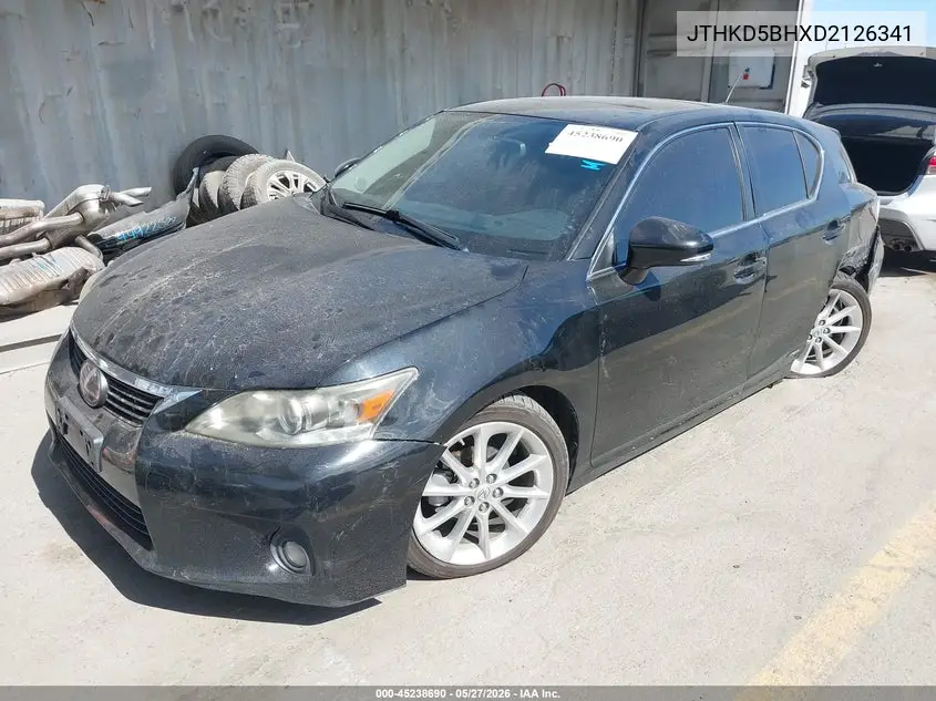 2013 Lexus Ct 200H VIN: JTHKD5BHXD2126341 Lot: 45238690