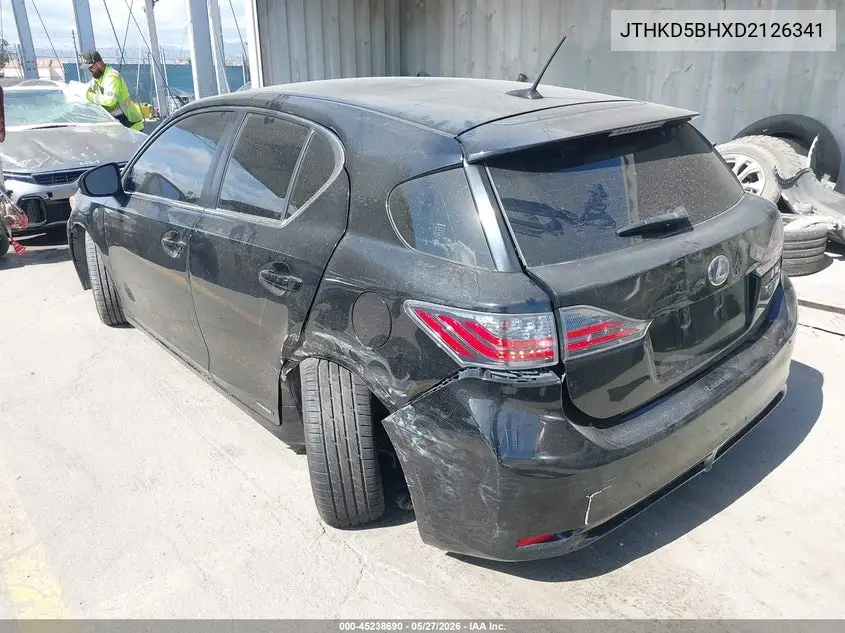 2013 Lexus Ct 200H VIN: JTHKD5BHXD2126341 Lot: 45238690