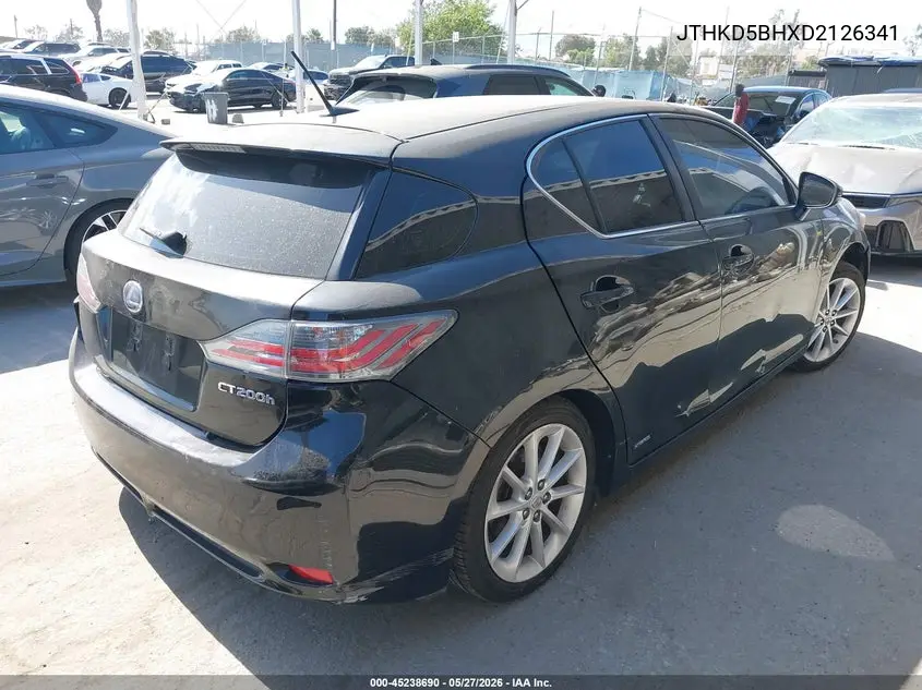 2013 Lexus Ct 200H VIN: JTHKD5BHXD2126341 Lot: 45238690