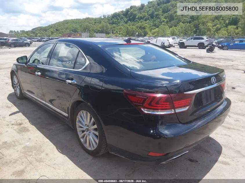 2013 Lexus Ls 460 L VIN: JTHDL5EF8D5005800 Lot: 45408683