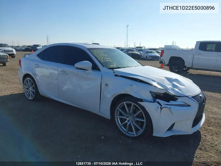 2014 Lexus Is 350 VIN: JTHCE1D22E5000896 Lot: 12651735