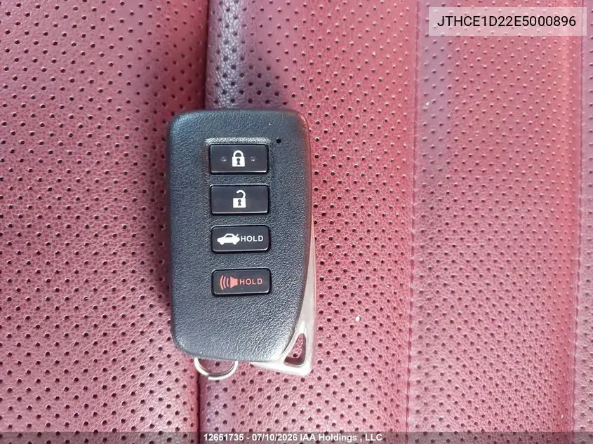 2014 Lexus Is 350 VIN: JTHCE1D22E5000896 Lot: 12651735