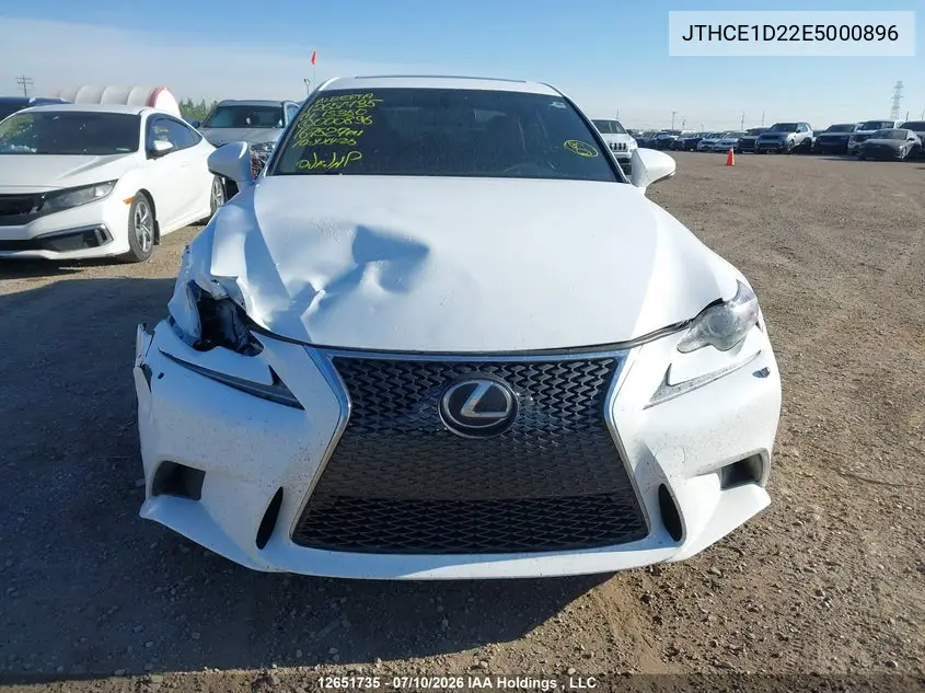 2014 Lexus Is 350 VIN: JTHCE1D22E5000896 Lot: 12651735
