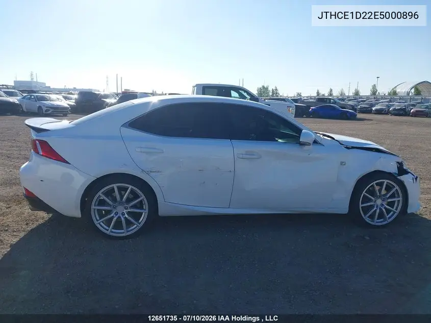 2014 Lexus Is 350 VIN: JTHCE1D22E5000896 Lot: 12651735