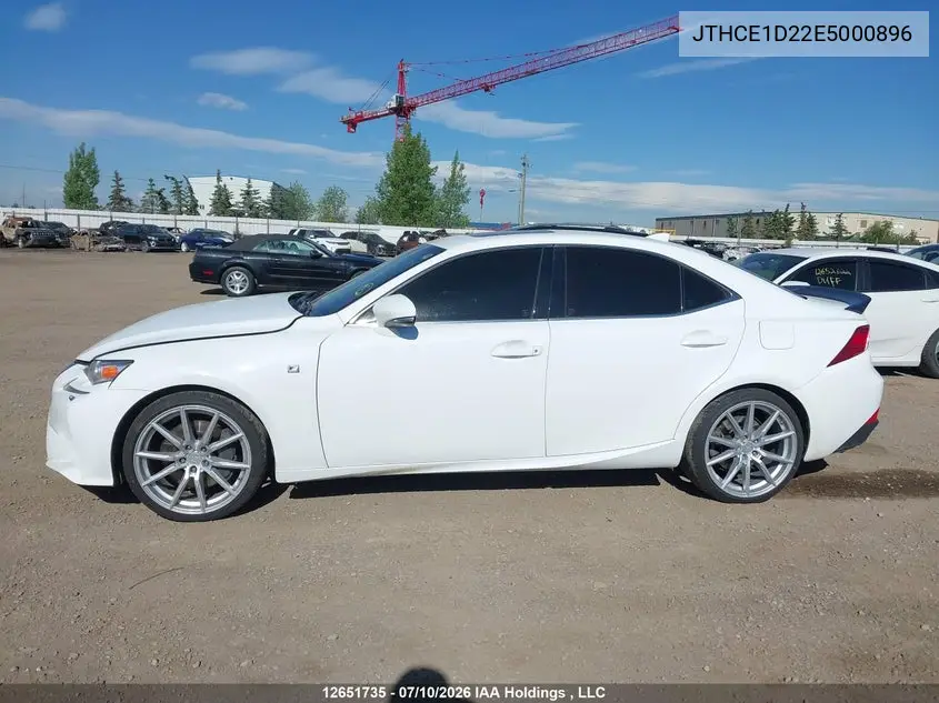 2014 Lexus Is 350 VIN: JTHCE1D22E5000896 Lot: 12651735