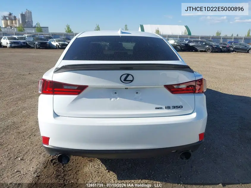 2014 Lexus Is 350 VIN: JTHCE1D22E5000896 Lot: 12651735
