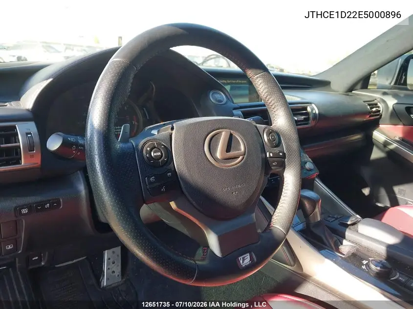 2014 Lexus Is 350 VIN: JTHCE1D22E5000896 Lot: 12651735
