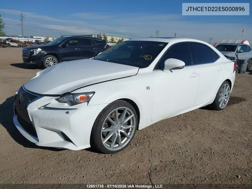 2014 Lexus Is 350 VIN: JTHCE1D22E5000896 Lot: 12651735