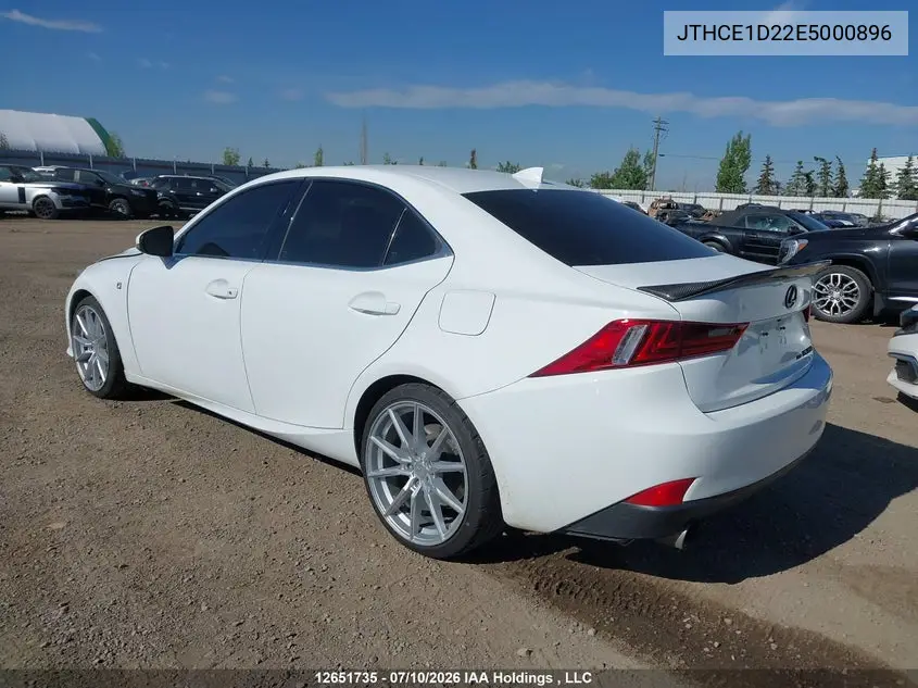 2014 Lexus Is 350 VIN: JTHCE1D22E5000896 Lot: 12651735