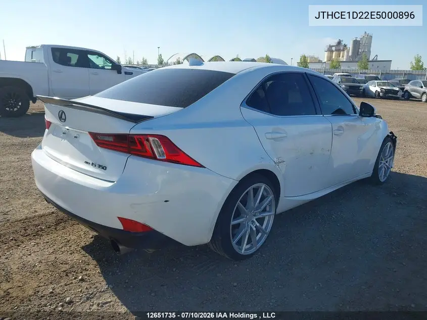 2014 Lexus Is 350 VIN: JTHCE1D22E5000896 Lot: 12651735