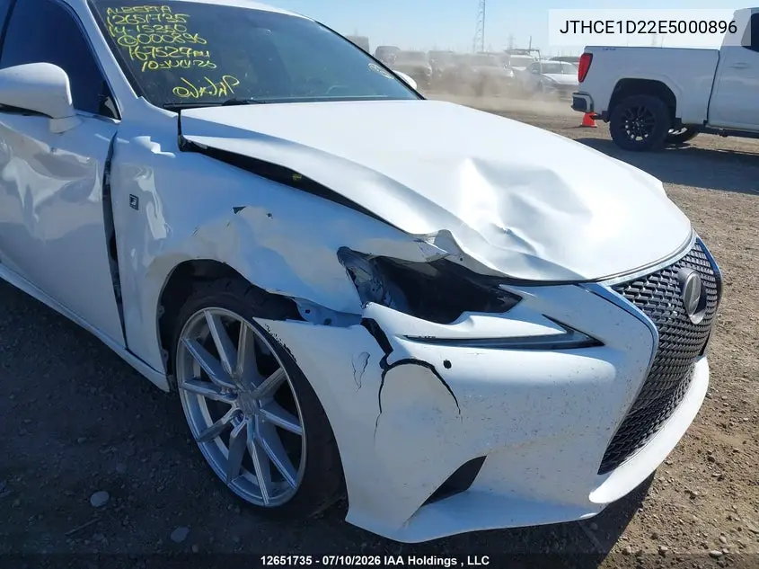 2014 Lexus Is 350 VIN: JTHCE1D22E5000896 Lot: 12651735