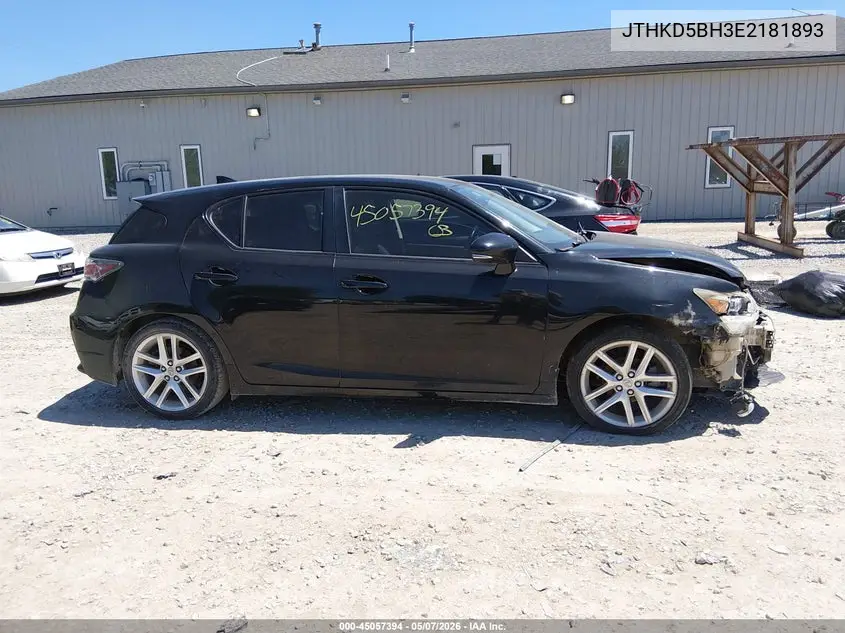 2014 Lexus Ct 200H VIN: JTHKD5BH3E2181893 Lot: 45057394
