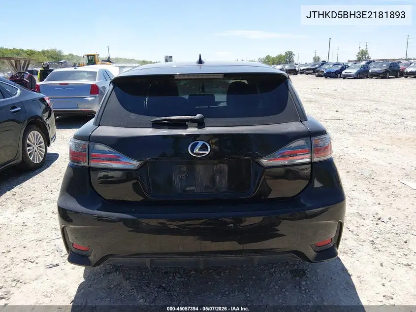 2014 Lexus Ct 200H VIN: JTHKD5BH3E2181893 Lot: 45057394