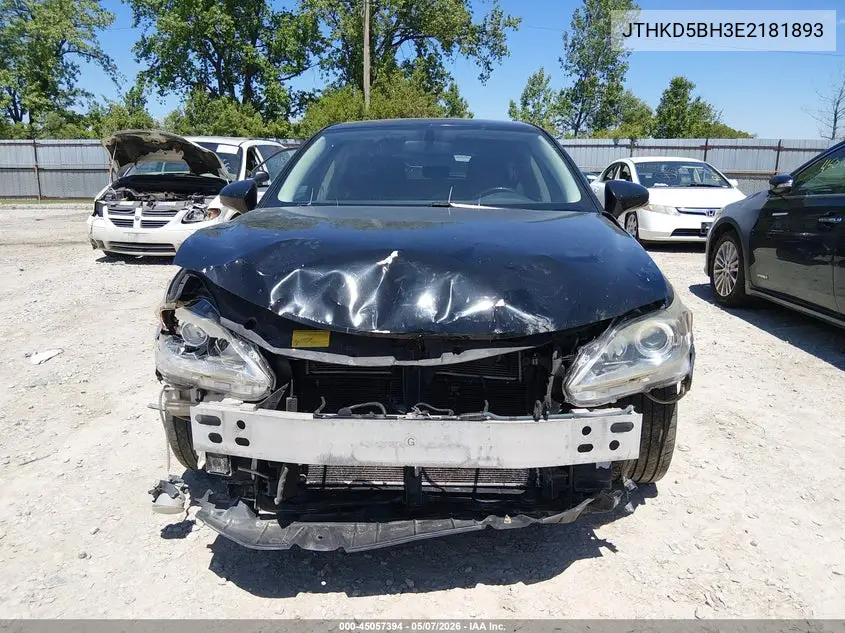 2014 Lexus Ct 200H VIN: JTHKD5BH3E2181893 Lot: 45057394