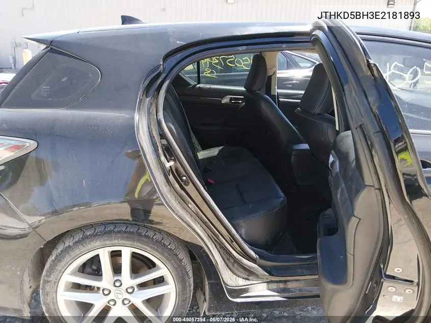 2014 Lexus Ct 200H VIN: JTHKD5BH3E2181893 Lot: 45057394