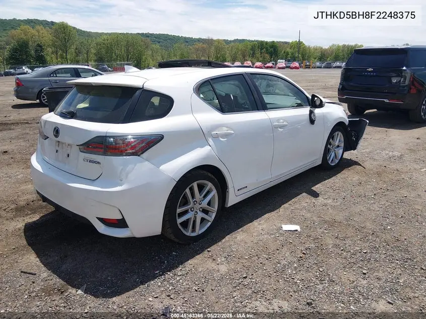 2015 Lexus Ct 200H VIN: JTHKD5BH8F2248375 Lot: 45163366