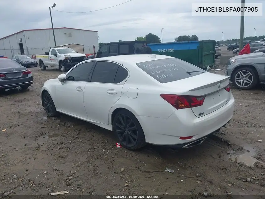 2015 Lexus Gs 350 VIN: JTHCE1BL8FA007905 Lot: 45346253