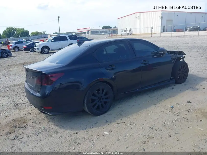 2015 Lexus Gs 350 VIN: JTHBE1BL6FA003185 Lot: 45380084