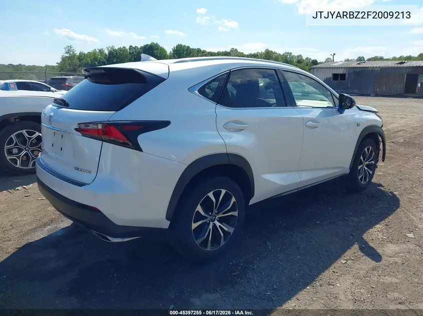 2015 Lexus Nx 200T F Sport VIN: JTJYARBZ2F2009213 Lot: 45397255
