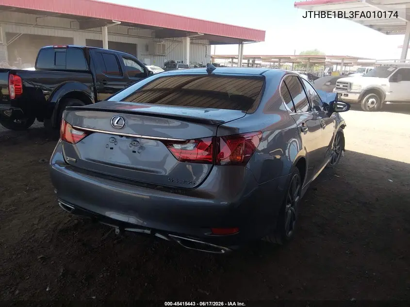 2015 Lexus Gs 350 VIN: JTHBE1BL3FA010174 Lot: 45415443