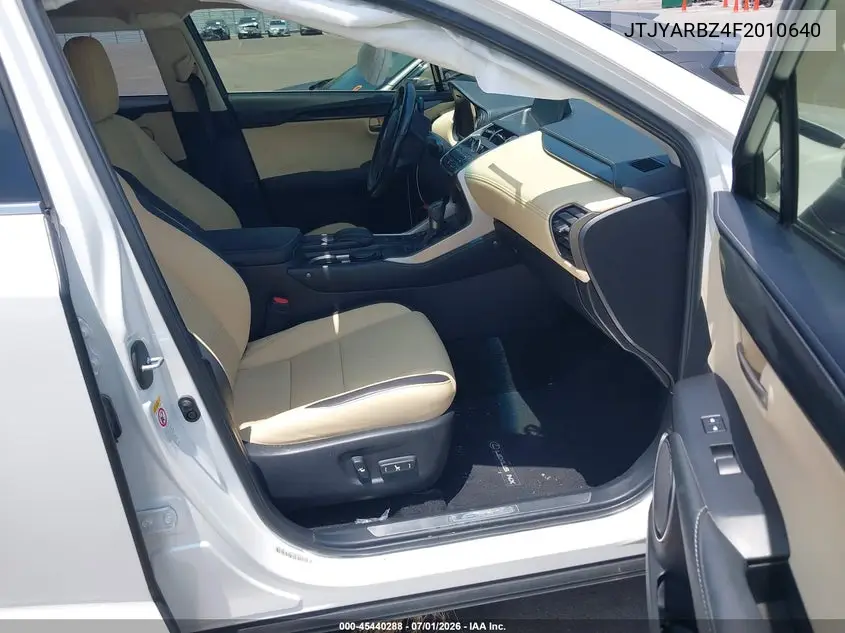2015 Lexus Nx 200T VIN: JTJYARBZ4F2010640 Lot: 45440288
