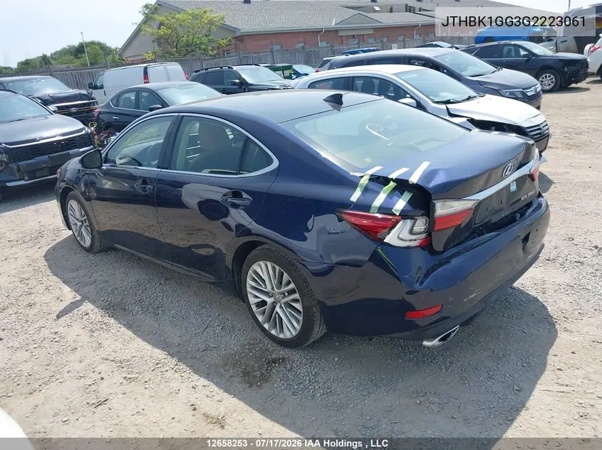 2016 Lexus Es 350 350 VIN: JTHBK1GG3G2223061 Lot: 12658253