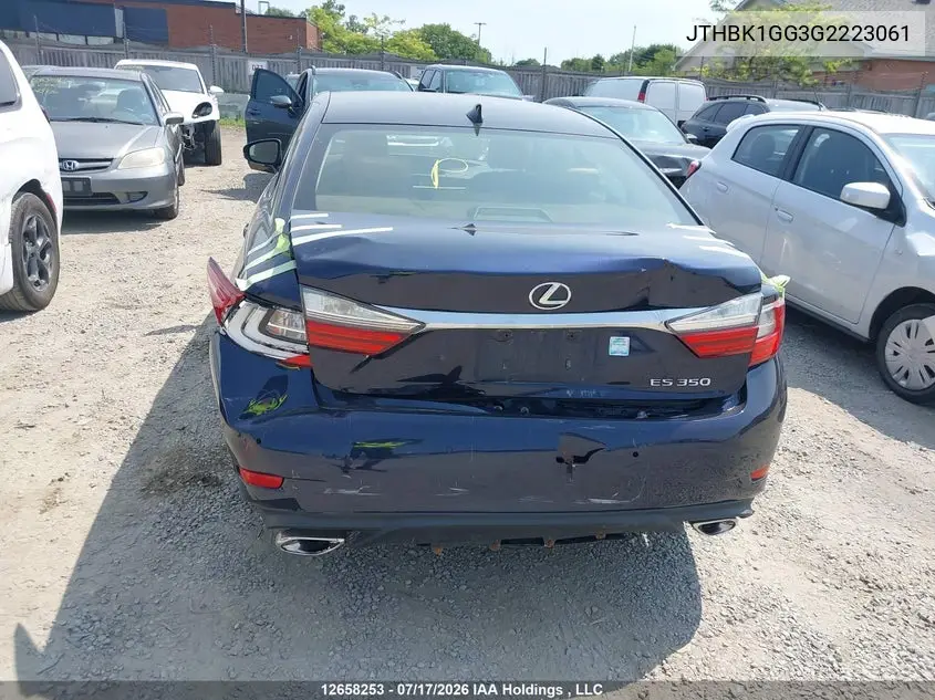 2016 Lexus Es 350 350 VIN: JTHBK1GG3G2223061 Lot: 12658253