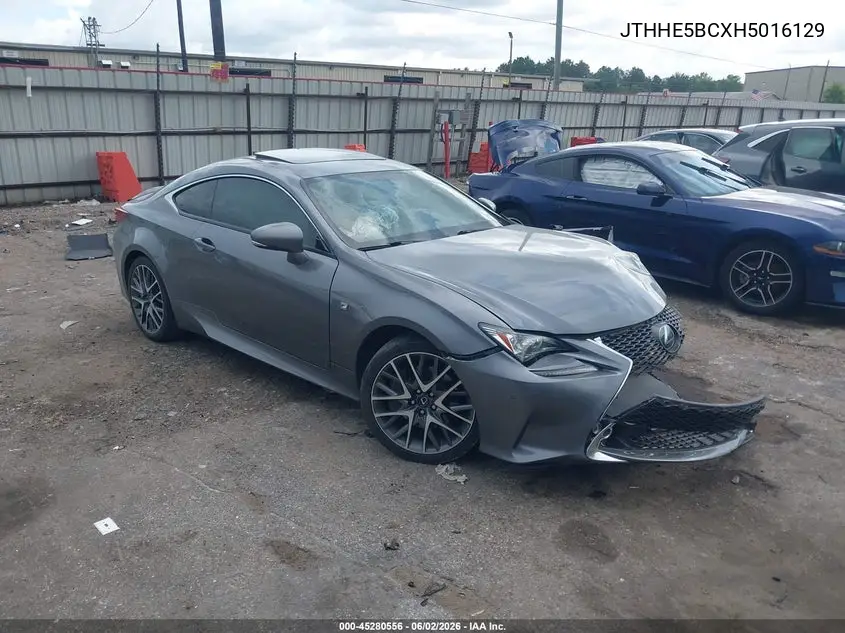 2017 Lexus Rc 350 VIN: JTHHE5BCXH5016129 Lot: 45280556
