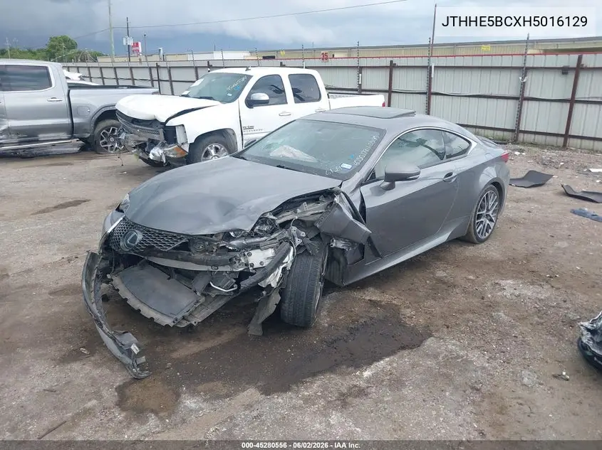 2017 Lexus Rc 350 VIN: JTHHE5BCXH5016129 Lot: 45280556
