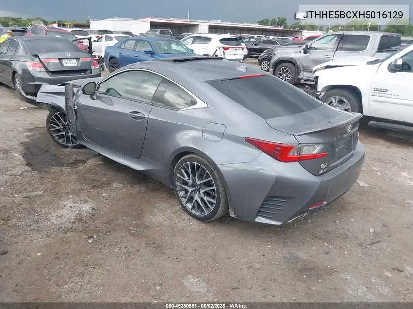 2017 Lexus Rc 350 VIN: JTHHE5BCXH5016129 Lot: 45280556