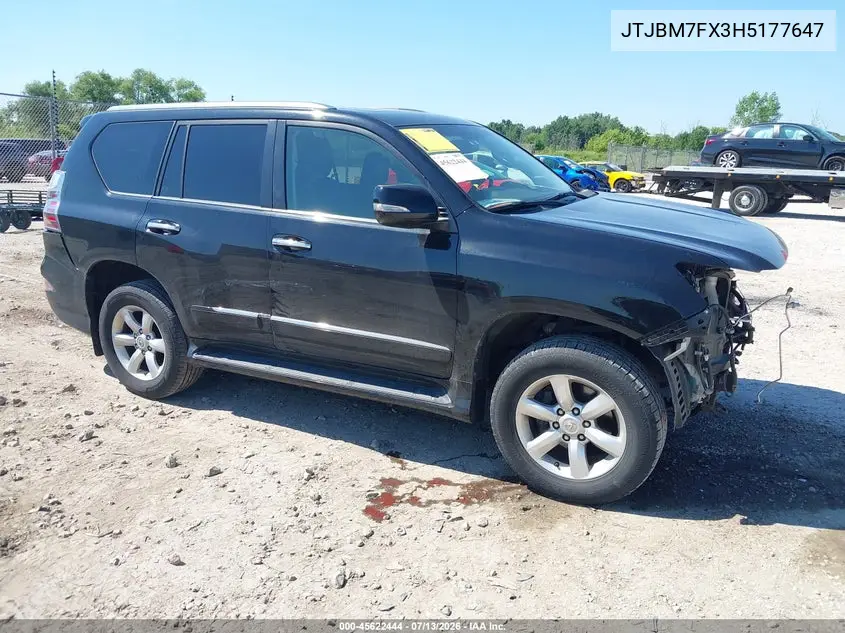 2017 Lexus Gx 460 VIN: JTJBM7FX3H5177647 Lot: 45622444