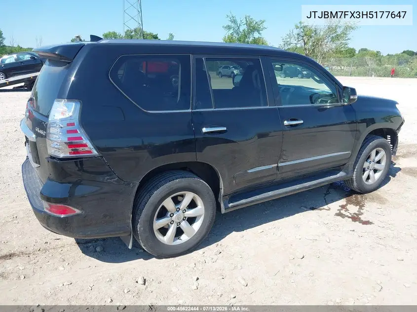 2017 Lexus Gx 460 VIN: JTJBM7FX3H5177647 Lot: 45622444